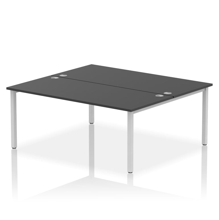 Impulse B2B 2 Person Bench Desk, 1200-1800mm – Multiple Top & Frame Colours, Durable MFC, Self Assembly, 10 Year Warranty – Modern Office Workstation