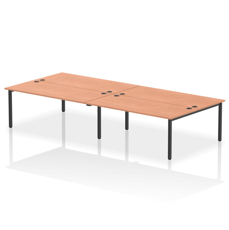 Impulse 4 Person Bench Desk, Widths 2400–3600mm, Multiple Top & Frame Colours, MFC, Self-Assembly, 10 Year Warranty – Office Workstation for B2B or Home Office