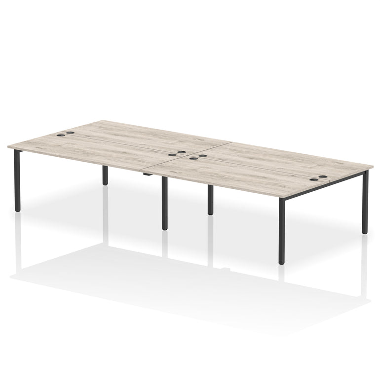 Impulse 4 Person Bench Desk, Widths 2400–3600mm, Multiple Top & Frame Colours, MFC, Self-Assembly, 10 Year Warranty – Office Workstation for B2B or Home Office