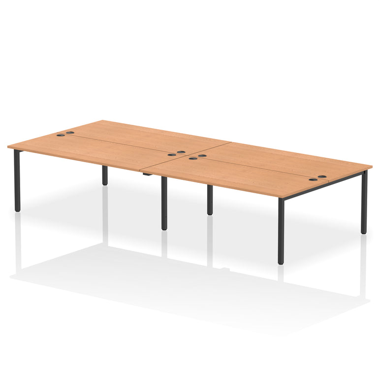 Impulse 4 Person Bench Desk, Widths 2400–3600mm, Multiple Top & Frame Colours, MFC, Self-Assembly, 10 Year Warranty – Office Workstation for B2B or Home Office