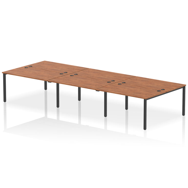 Impulse B2B 6 Person Bench Desk – Office Workstation, 3600–5400mm Width, Multiple Desktop & Frame Colours, Durable MFC, Self-Assembly, 10 Year Warranty