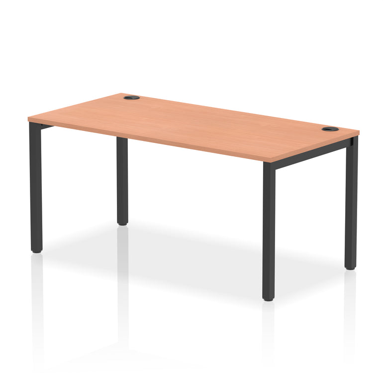 Impulse Single Starter Bench Desk – Office Workstation, 1200–1800mm Width, Multiple Top & Frame Colours, Durable MFC, Self-Assembly, 10 Year Warranty