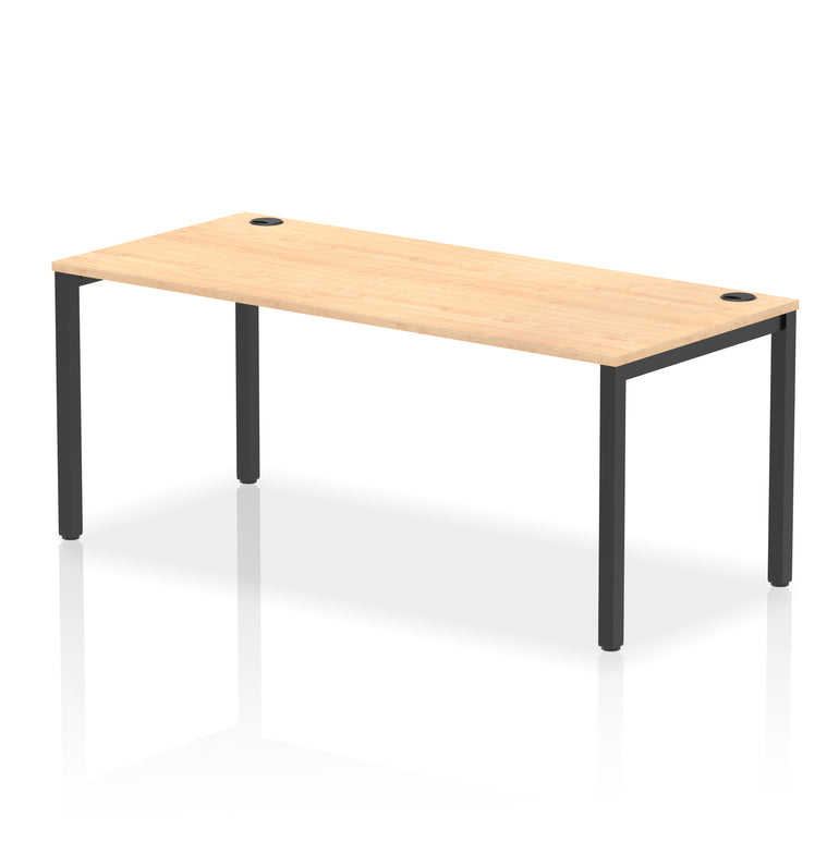Impulse Single Starter Bench Desk – Office Workstation, 1200–1800mm Width, Multiple Top & Frame Colours, Durable MFC, Self-Assembly, 10 Year Warranty