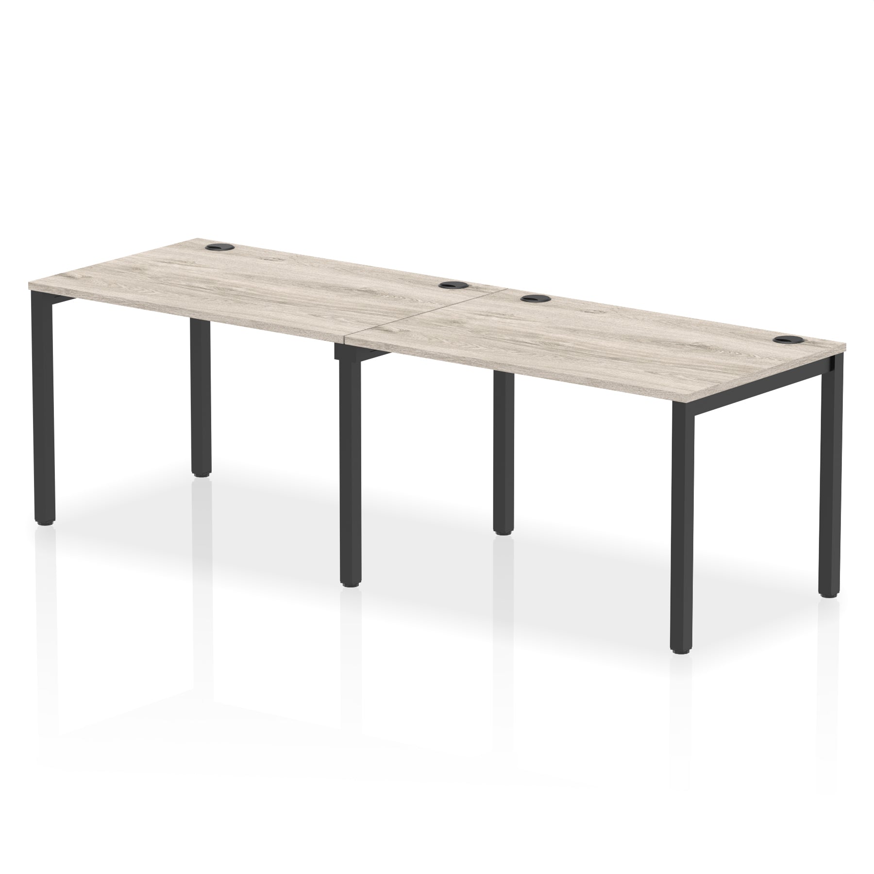 Impulse 2 Person Bench Desk, Single Row – Widths 2400–3600mm, Multiple Desktop & Frame Colours, Durable MFC, Self-Assembly, 10 Year Warranty – Office Workstation