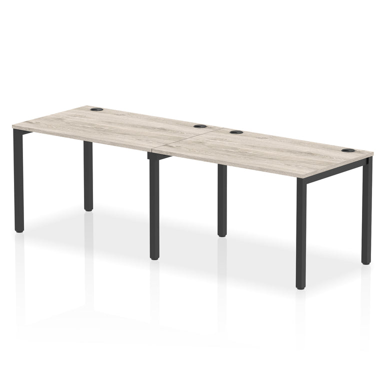 Impulse 2 Person Bench Desk, Single Row – Widths 2400–3600mm, Multiple Desktop & Frame Colours, Durable MFC, Self-Assembly, 10 Year Warranty – Office Workstation