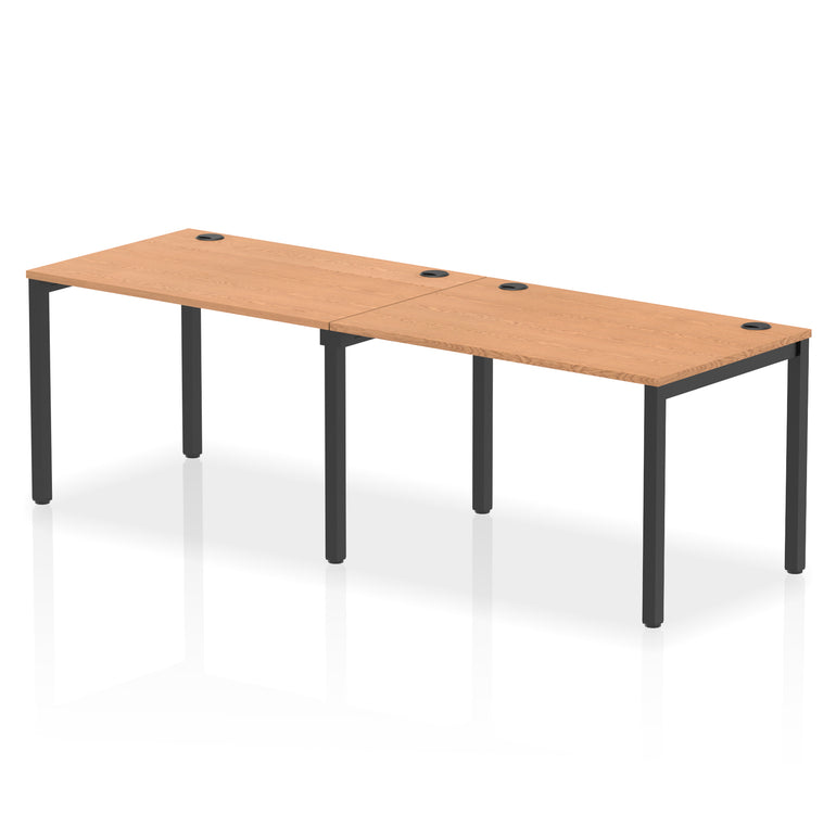 Impulse 2 Person Bench Desk, Single Row – Widths 2400–3600mm, Multiple Desktop & Frame Colours, Durable MFC, Self-Assembly, 10 Year Warranty – Office Workstation