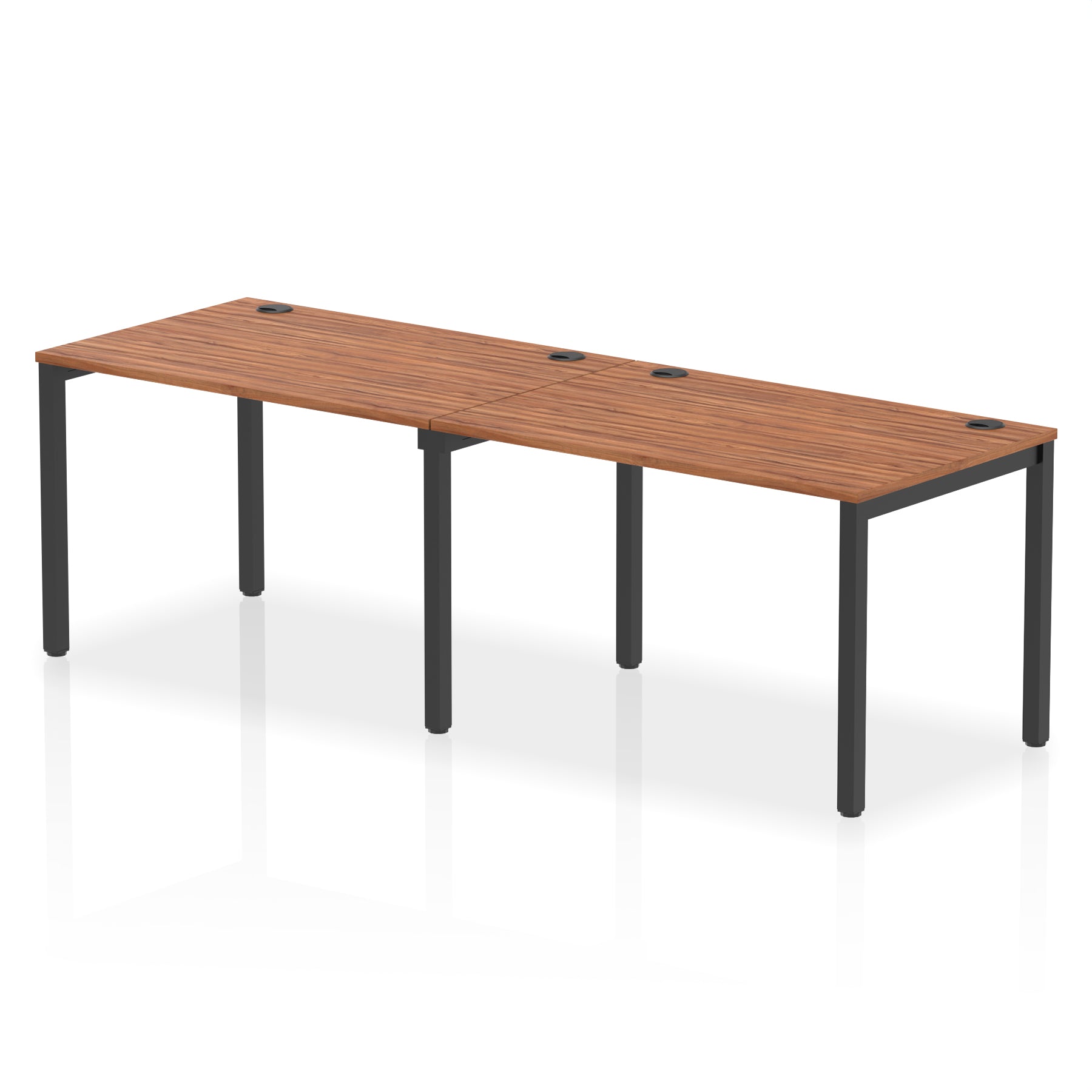 Impulse 2 Person Bench Desk, Single Row – Widths 2400–3600mm, Multiple Desktop & Frame Colours, Durable MFC, Self-Assembly, 10 Year Warranty – Office Workstation