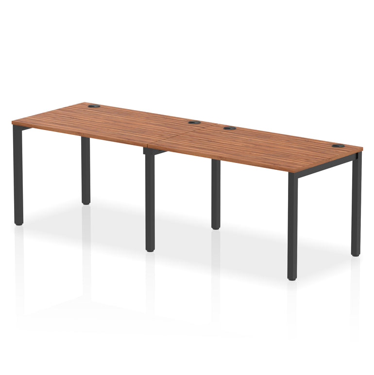 Impulse 2 Person Bench Desk, Single Row – Widths 2400–3600mm, Multiple Desktop & Frame Colours, Durable MFC, Self-Assembly, 10 Year Warranty – Office Workstation