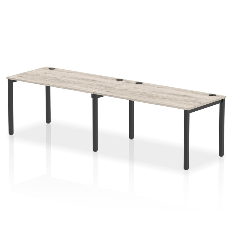 Impulse 2 Person Bench Desk, Single Row – Widths 2400–3600mm, Multiple Desktop & Frame Colours, Durable MFC, Self-Assembly, 10 Year Warranty – Office Workstation