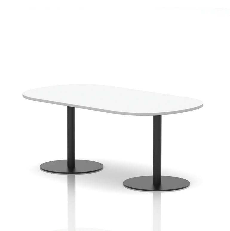 Italia Boardroom Table with Black Legs, Multiple Wood Finishes, 1800–2400mm Widths, 725/1145mm Heights, Durable MFC, Self-Assembly, 10 Year Warranty