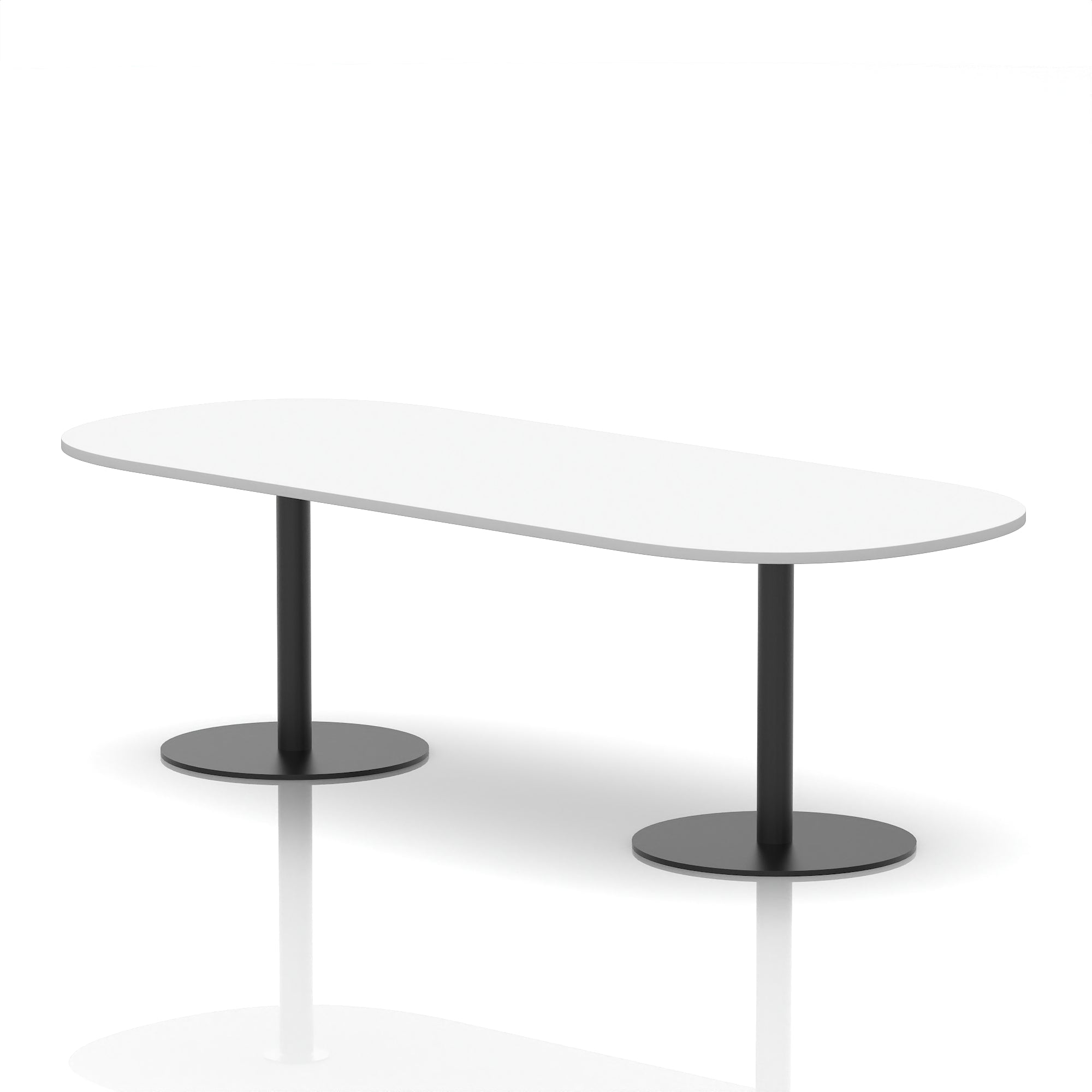 Italia Boardroom Table with Black Legs, Multiple Wood Finishes, 1800–2400mm Widths, 725/1145mm Heights, Durable MFC, Self-Assembly, 10 Year Warranty