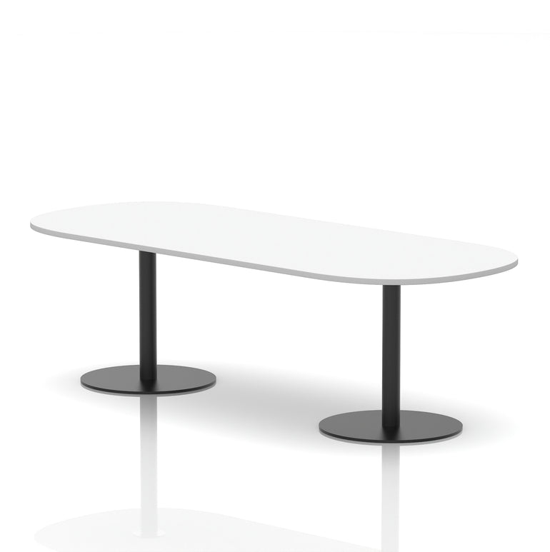 Italia Boardroom Table with Black Legs, Multiple Wood Finishes, 1800–2400mm Widths, 725/1145mm Heights, Durable MFC, Self-Assembly, 10 Year Warranty