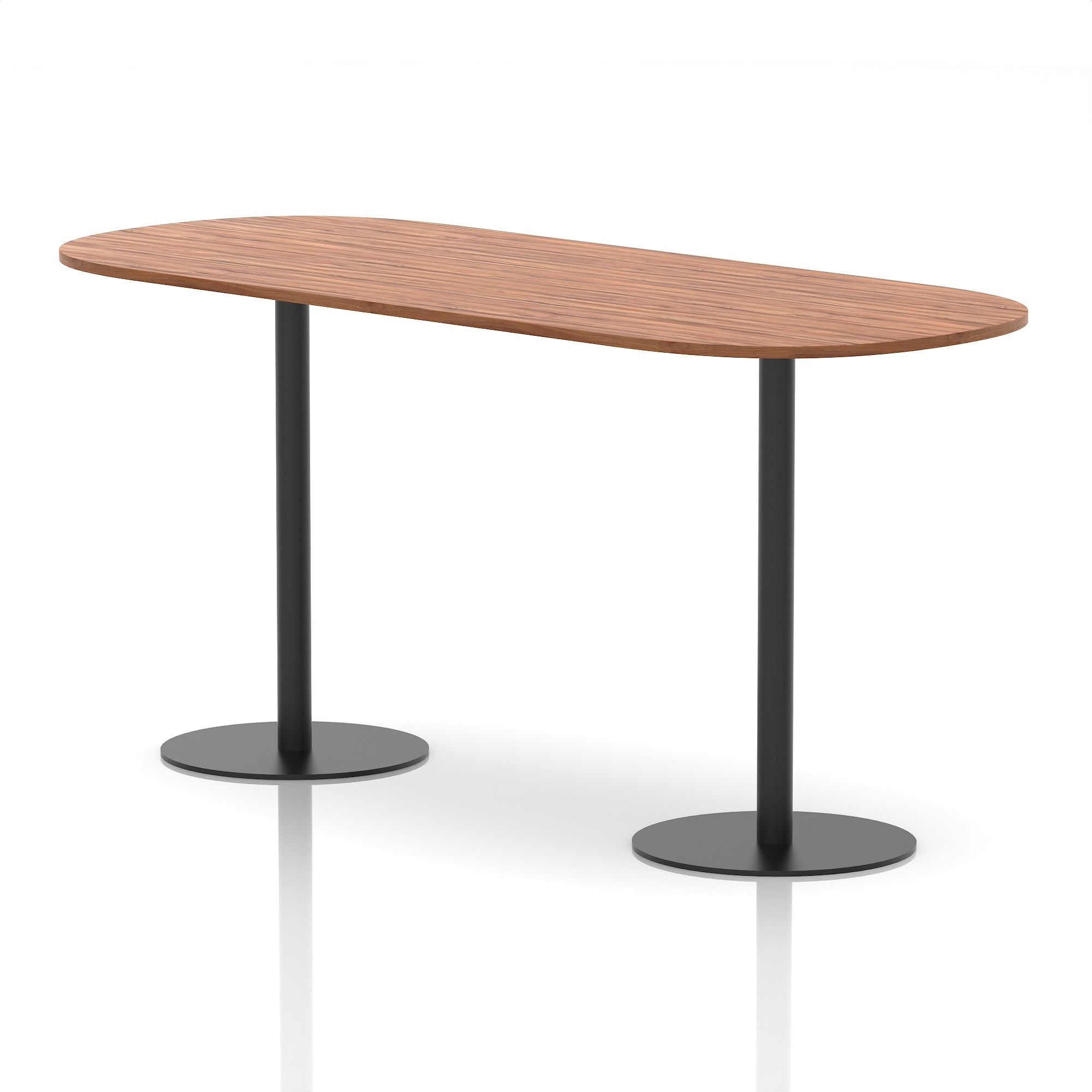 Italia Boardroom Table with Black Legs, Multiple Wood Finishes, 1800–2400mm Widths, 725/1145mm Heights, Durable MFC, Self-Assembly, 10 Year Warranty