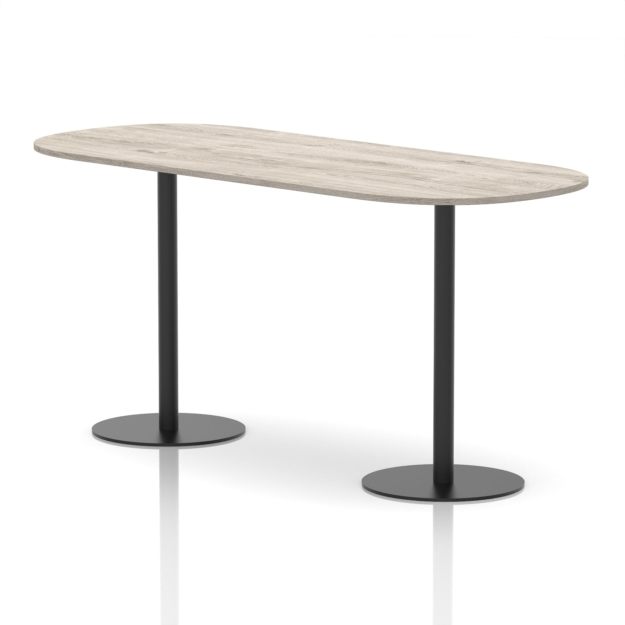 Italia Boardroom Table with Black Legs, Multiple Wood Finishes, 1800–2400mm Widths, 725/1145mm Heights, Durable MFC, Self-Assembly, 10 Year Warranty