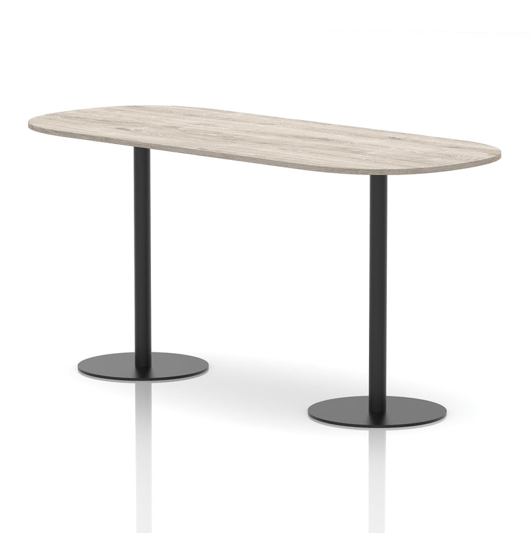 Italia Boardroom Table with Black Legs, Multiple Wood Finishes, 1800–2400mm Widths, 725/1145mm Heights, Durable MFC, Self-Assembly, 10 Year Warranty
