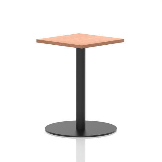 Italia Square Poseur Table with Black Leg, Multiple Top Finishes, 600–1000mm Wide, Standard or Poseur Height, MFC, 10 Year Warranty, Self-Assembly
