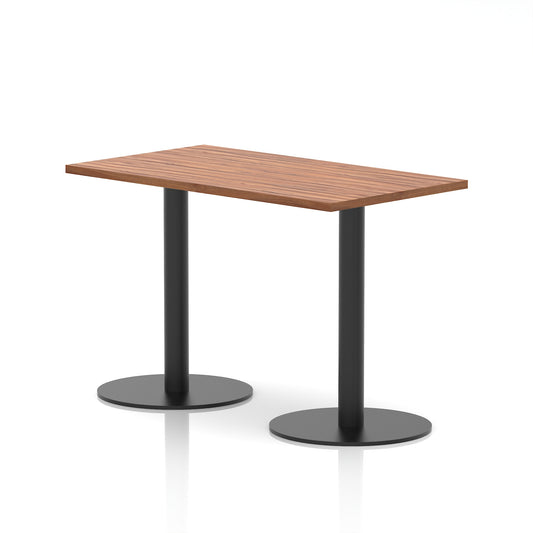Italia Slimline Rectangular Poseur Table with Black Legs, 1200mm Wide, Multiple Finishes, 725mm or 1145mm High, Durable MFC, Self-Assembly, 10 Year Warranty