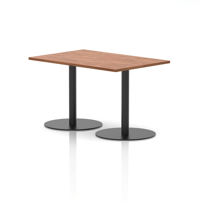 Italia Rectangular Poseur Table with Black Legs, Beech/Walnut/Oak/Maple/Grey Oak/White, Multiple Widths (1200–1800mm), MFC, Self-Assembly, 10 Year Warranty