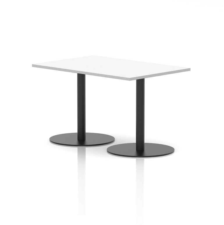 Italia Rectangular Poseur Table with Black Legs, Beech/Walnut/Oak/Maple/Grey Oak/White, Multiple Widths (1200–1800mm), MFC, Self-Assembly, 10 Year Warranty