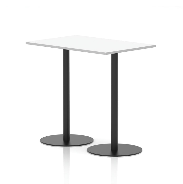 Italia Rectangular Poseur Table with Black Legs, Beech/Walnut/Oak/Maple/Grey Oak/White, Multiple Widths (1200–1800mm), MFC, Self-Assembly, 10 Year Warranty