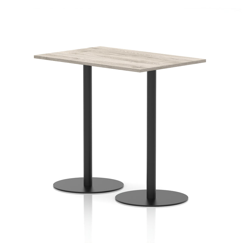 Italia Rectangular Poseur Table with Black Legs, Beech/Walnut/Oak/Maple/Grey Oak/White, Multiple Widths (1200–1800mm), MFC, Self-Assembly, 10 Year Warranty