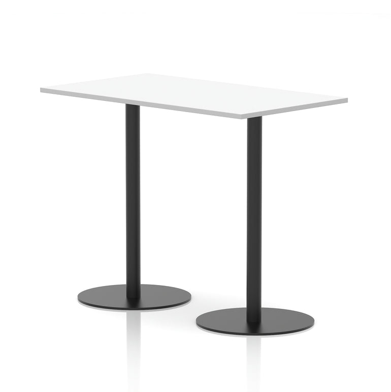 Italia Rectangular Poseur Table with Black Legs, Beech/Walnut/Oak/Maple/Grey Oak/White, Multiple Widths (1200–1800mm), MFC, Self-Assembly, 10 Year Warranty