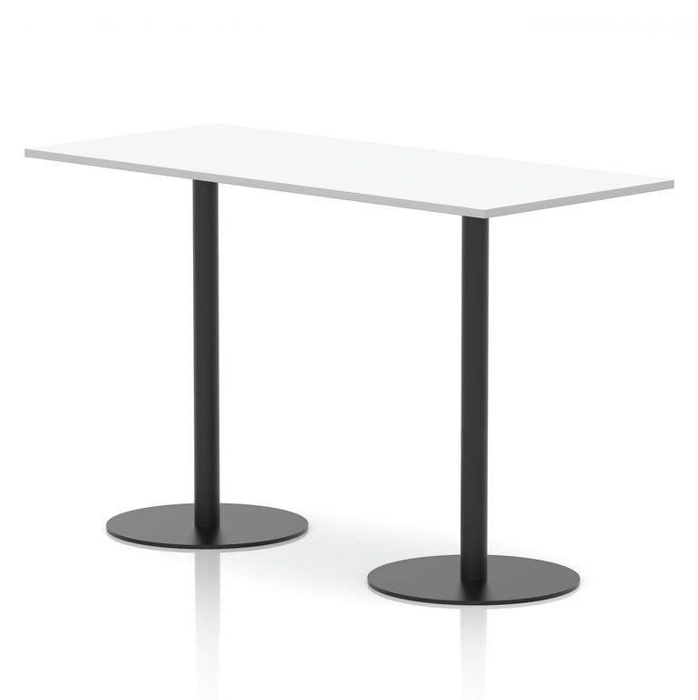 Italia Rectangular Poseur Table with Black Legs, Beech/Walnut/Oak/Maple/Grey Oak/White, Multiple Widths (1200–1800mm), MFC, Self-Assembly, 10 Year Warranty