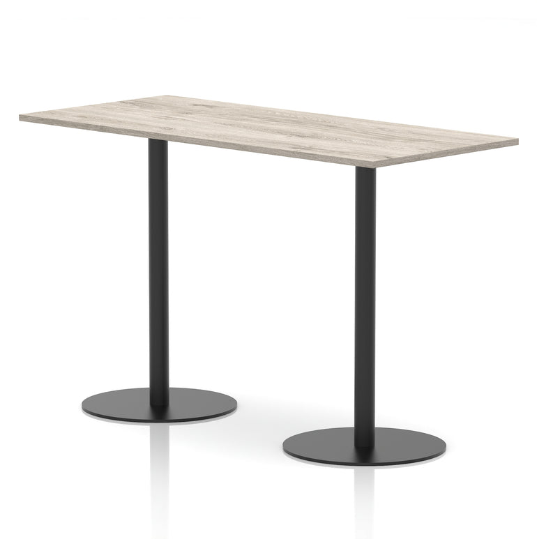Italia Rectangular Poseur Table with Black Legs, Beech/Walnut/Oak/Maple/Grey Oak/White, Multiple Widths (1200–1800mm), MFC, Self-Assembly, 10 Year Warranty