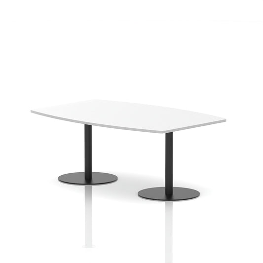 Italia High Gloss Boardroom Table – Black or White, Black Legs, 1800–2400mm Width, MFC, Self-Assembly, 5 Year Warranty – Modern Office Meeting Room Table