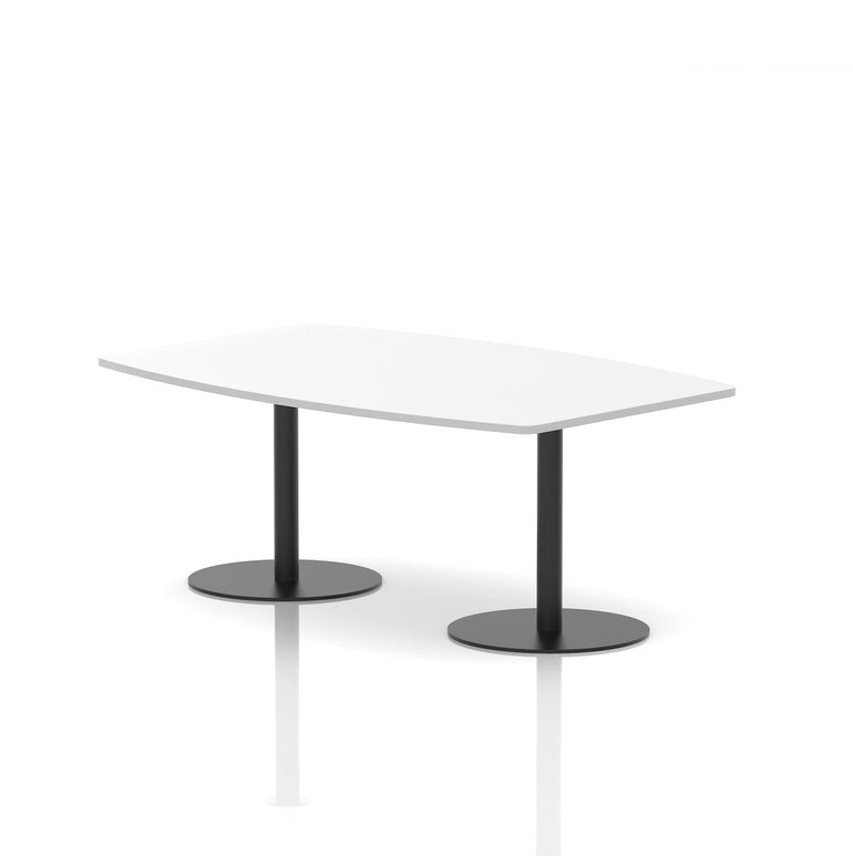 Italia High Gloss Boardroom Table – Black or White, Black Legs, 1800–2400mm Width, MFC, Self-Assembly, 5 Year Warranty – Modern Office Meeting Room Table