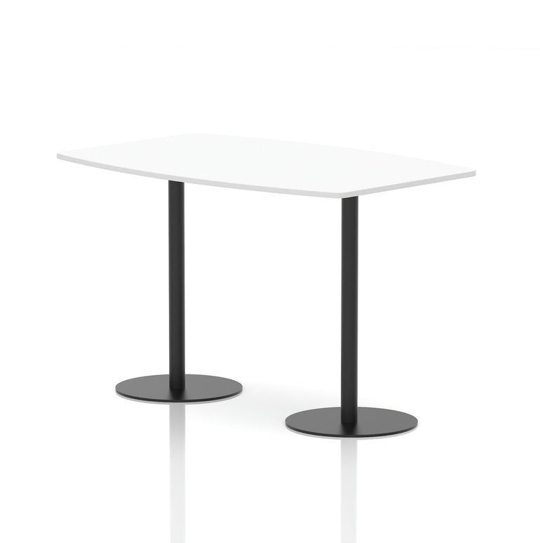 Italia High Gloss Boardroom Table – Black or White, Black Legs, 1800–2400mm Width, MFC, Self-Assembly, 5 Year Warranty – Modern Office Meeting Room Table