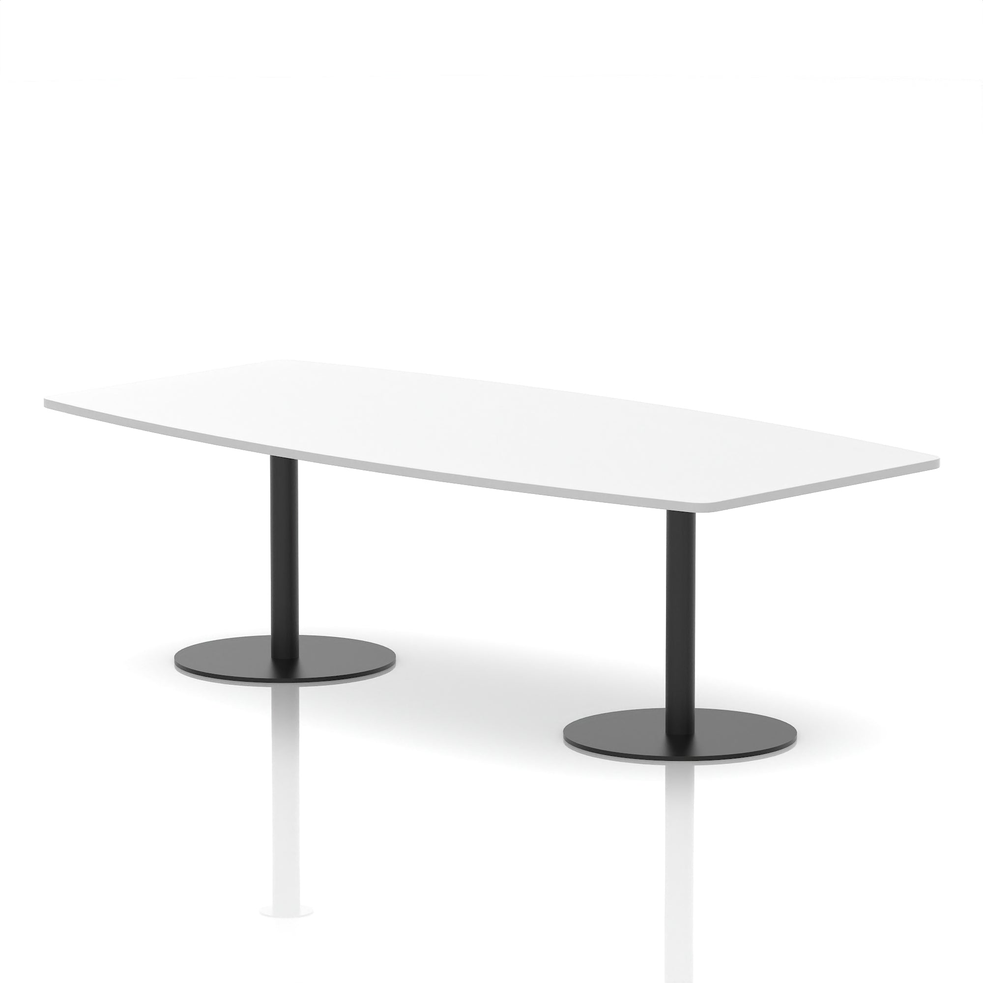 Italia High Gloss Boardroom Table – Black or White, Black Legs, 1800–2400mm Width, MFC, Self-Assembly, 5 Year Warranty – Modern Office Meeting Room Table