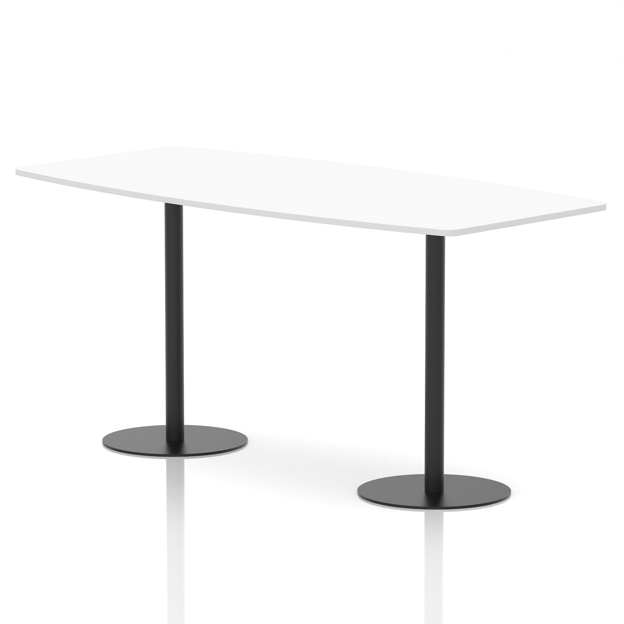 Italia High Gloss Boardroom Table – Black or White, Black Legs, 1800–2400mm Width, MFC, Self-Assembly, 5 Year Warranty – Modern Office Meeting Room Table