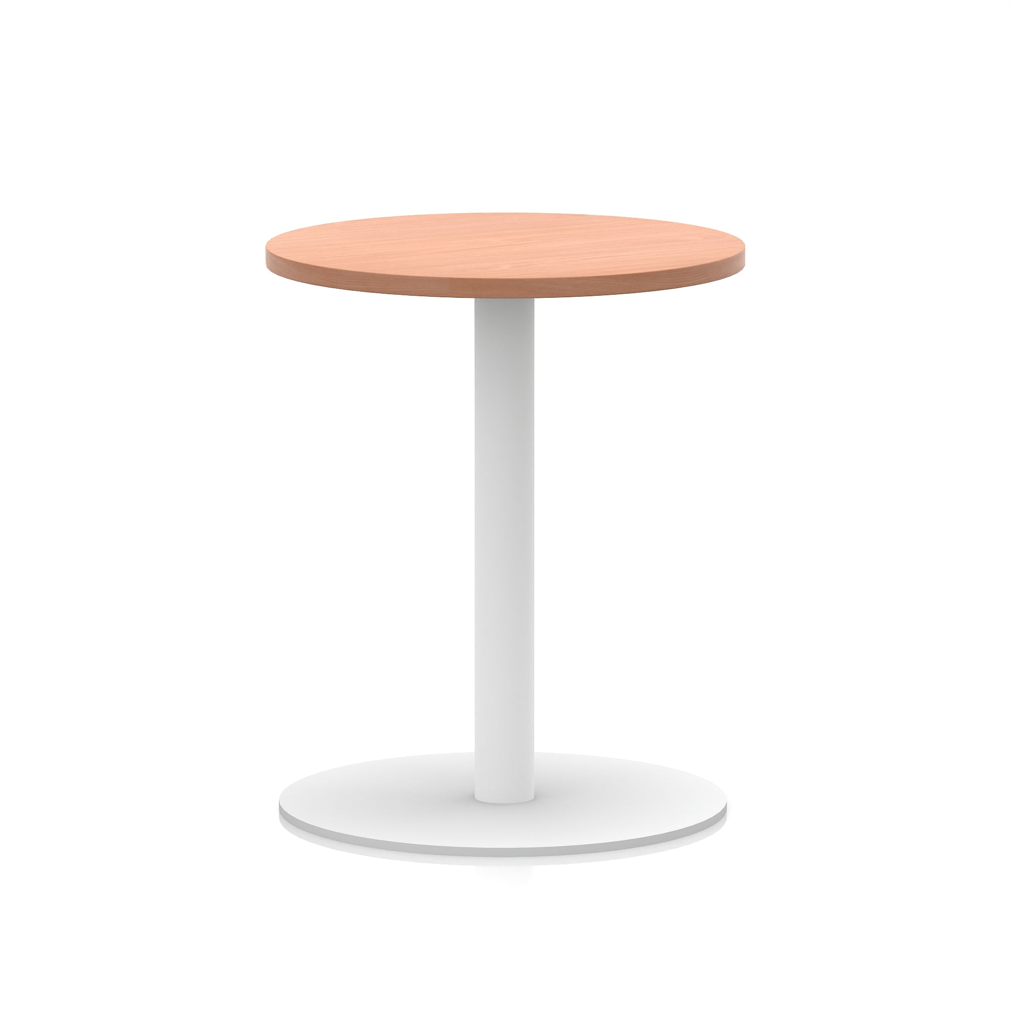 Italia Round Poseur Table with White Leg, Multiple Colours, 600–1200mm Widths, Two Heights, Durable MFC, Self-Assembly, 10 Year Warranty – Modern Office Meeting Table