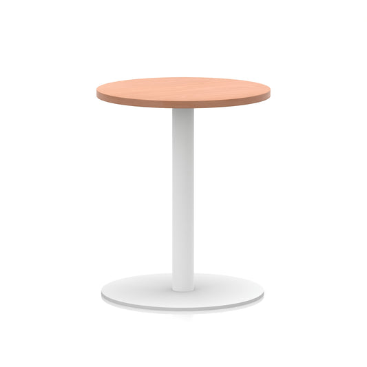Italia Round Poseur Table with White Leg, Multiple Colours, 600–1200mm Widths, Two Heights, Durable MFC, Self-Assembly, 10 Year Warranty – Modern Office Meeting Table
