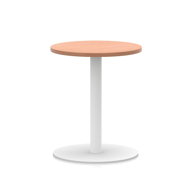 Italia Round Poseur Table with White Leg, Multiple Colours, 600–1200mm Widths, Two Heights, Durable MFC, Self-Assembly, 10 Year Warranty – Modern Office Meeting Table
