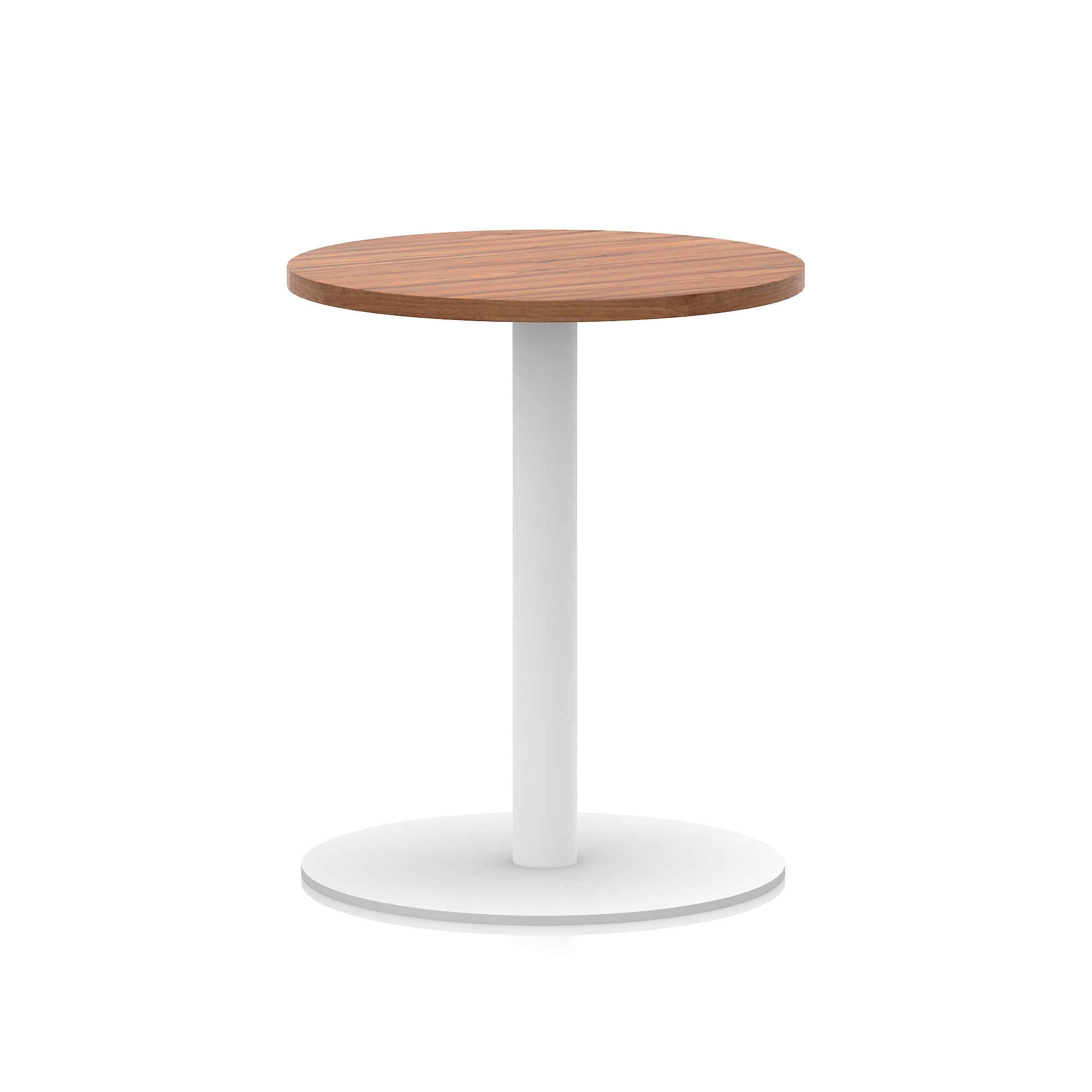 Italia Round Poseur Table with White Leg, Multiple Colours, 600–1200mm Widths, Two Heights, Durable MFC, Self-Assembly, 10 Year Warranty – Modern Office Meeting Table