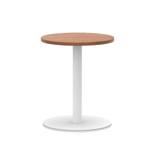 Italia Round Poseur Table with White Leg, Multiple Colours, 600–1200mm Widths, Two Heights, Durable MFC, Self-Assembly, 10 Year Warranty – Modern Office Meeting Table