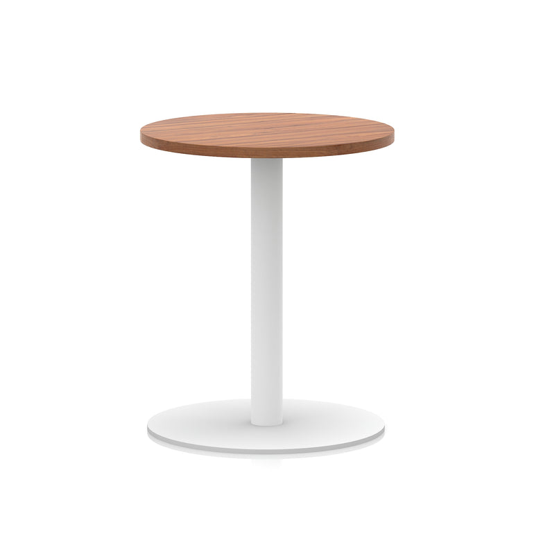 Italia Round Poseur Table with White Leg, Multiple Colours, 600–1200mm Widths, Two Heights, Durable MFC, Self-Assembly, 10 Year Warranty – Modern Office Meeting Table
