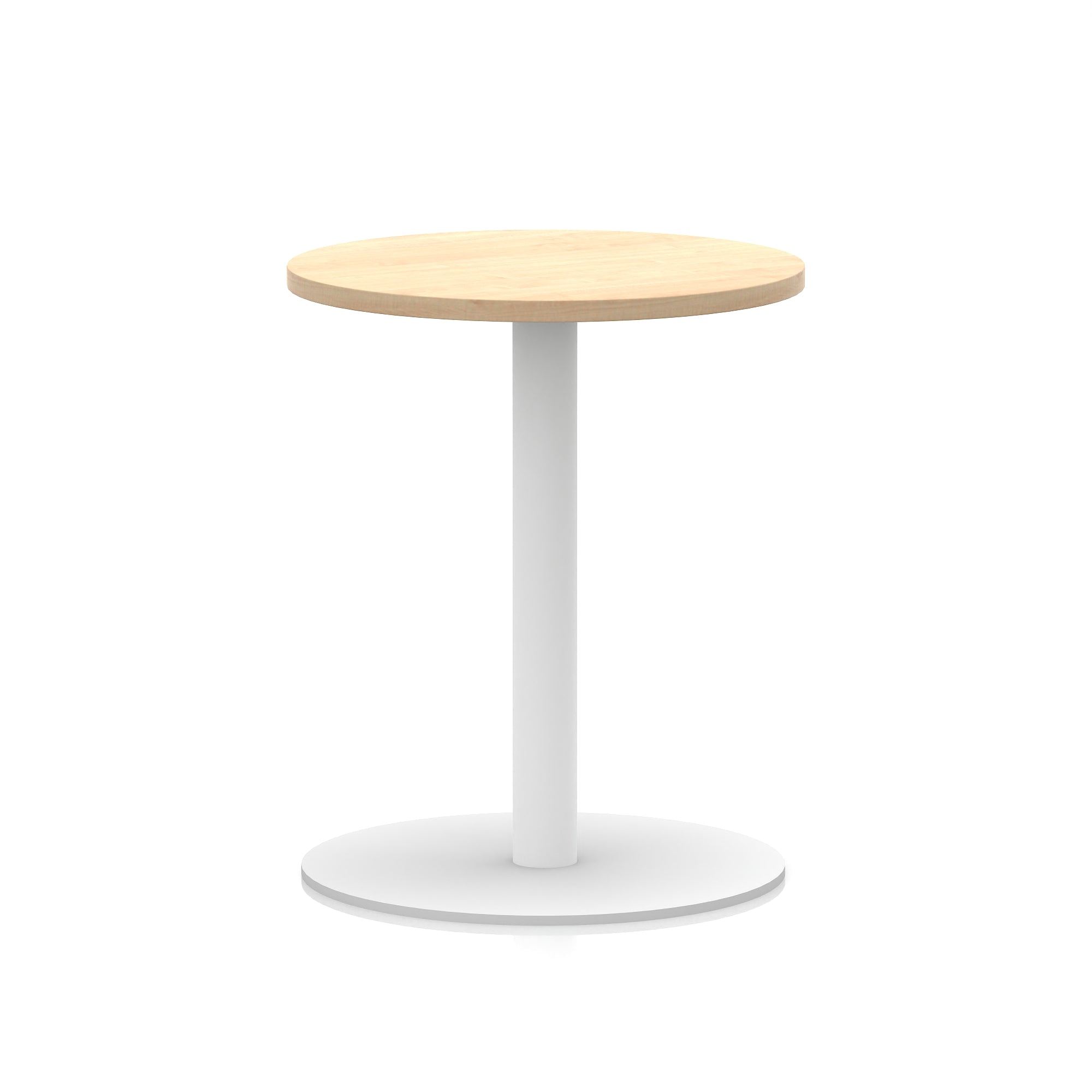 Italia Round Poseur Table with White Leg, Multiple Colours, 600–1200mm Widths, Two Heights, Durable MFC, Self-Assembly, 10 Year Warranty – Modern Office Meeting Table