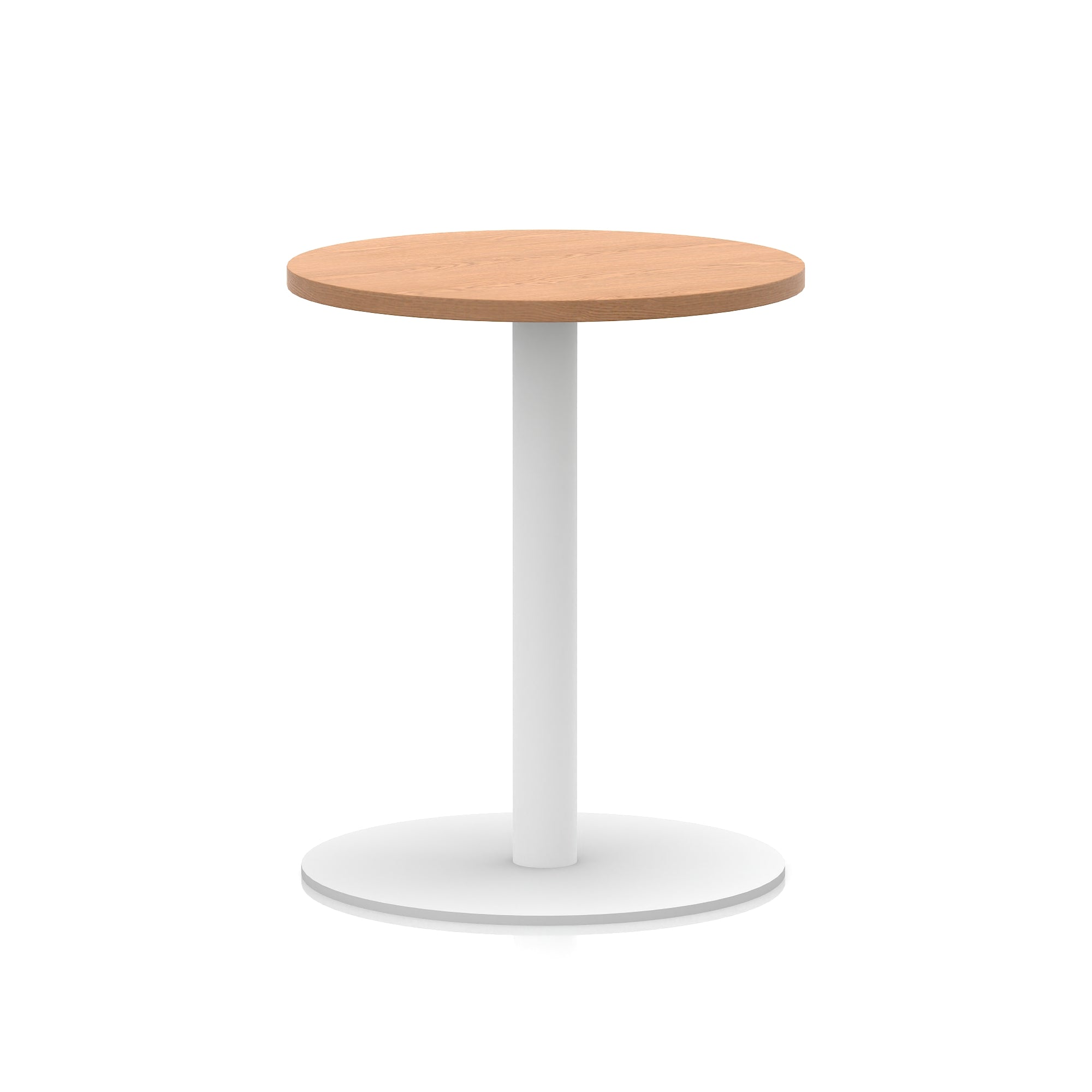 Italia Round Poseur Table with White Leg, Multiple Colours, 600–1200mm Widths, Two Heights, Durable MFC, Self-Assembly, 10 Year Warranty – Modern Office Meeting Table