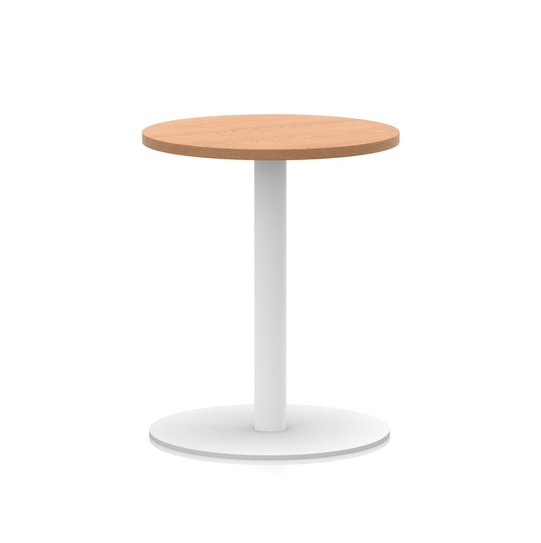 Italia Round Poseur Table with White Leg, Multiple Colours, 600–1200mm Widths, Two Heights, Durable MFC, Self-Assembly, 10 Year Warranty – Modern Office Meeting Table