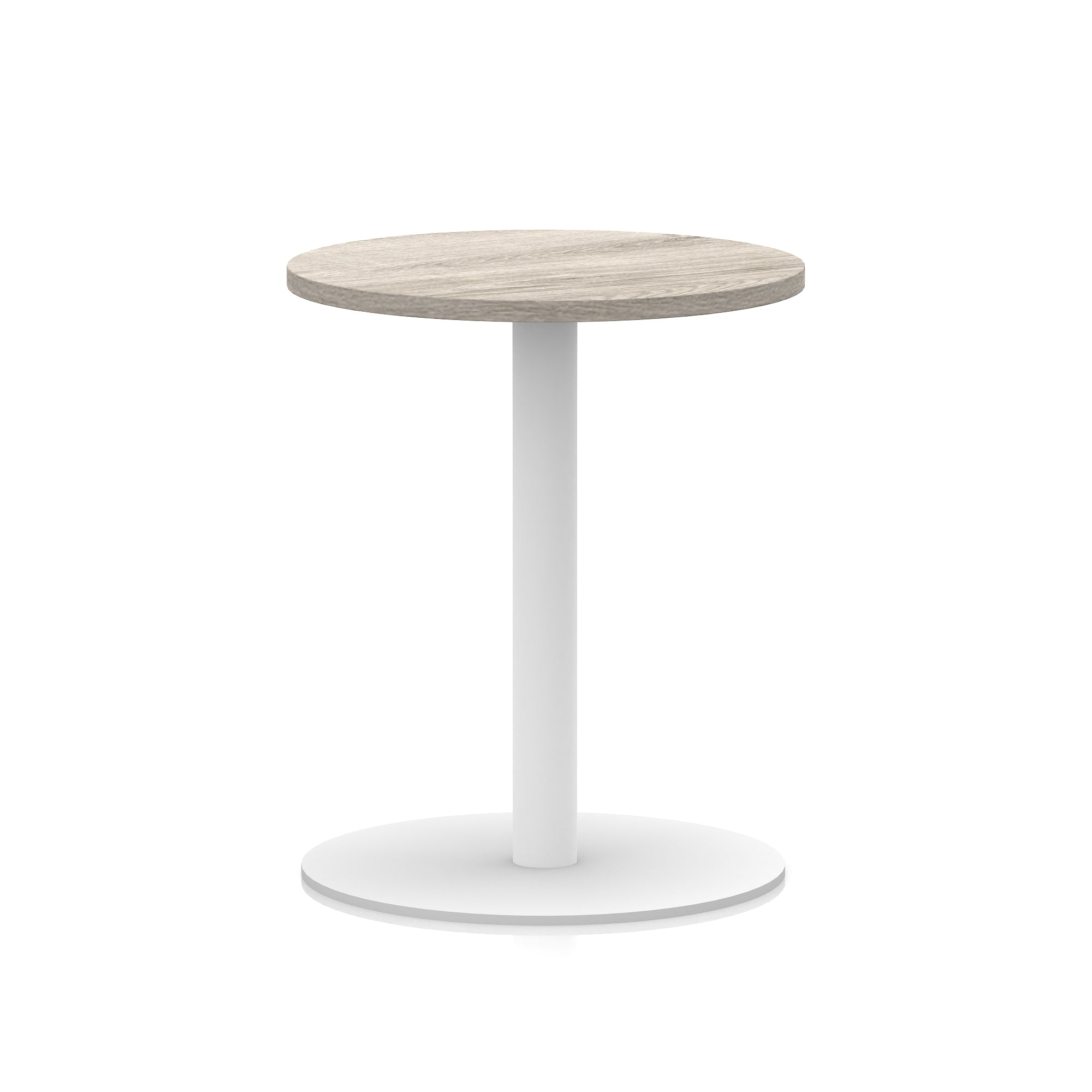Italia Round Poseur Table with White Leg, Multiple Colours, 600–1200mm Widths, Two Heights, Durable MFC, Self-Assembly, 10 Year Warranty – Modern Office Meeting Table