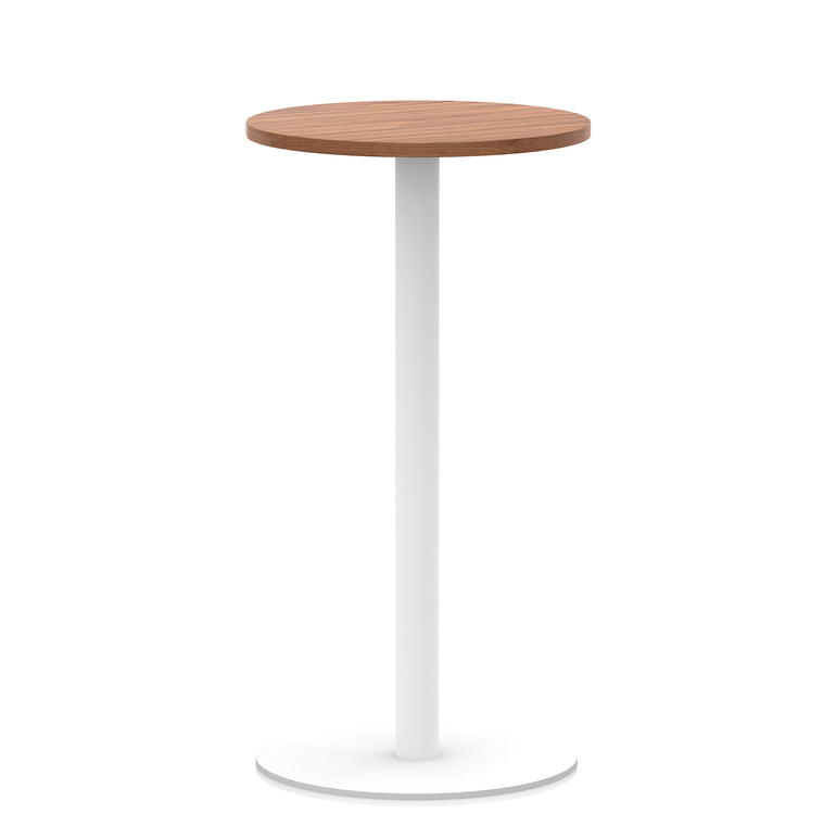 Italia Round Poseur Table with White Leg, Multiple Colours, 600–1200mm Widths, Two Heights, Durable MFC, Self-Assembly, 10 Year Warranty – Modern Office Meeting Table