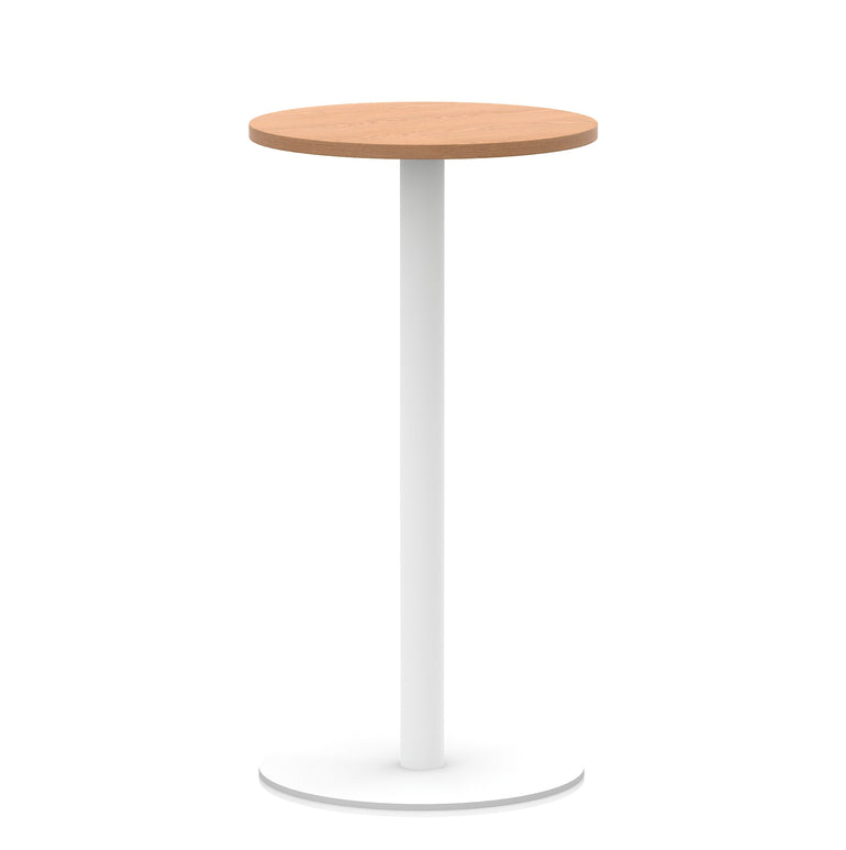 Italia Round Poseur Table with White Leg, Multiple Colours, 600–1200mm Widths, Two Heights, Durable MFC, Self-Assembly, 10 Year Warranty – Modern Office Meeting Table