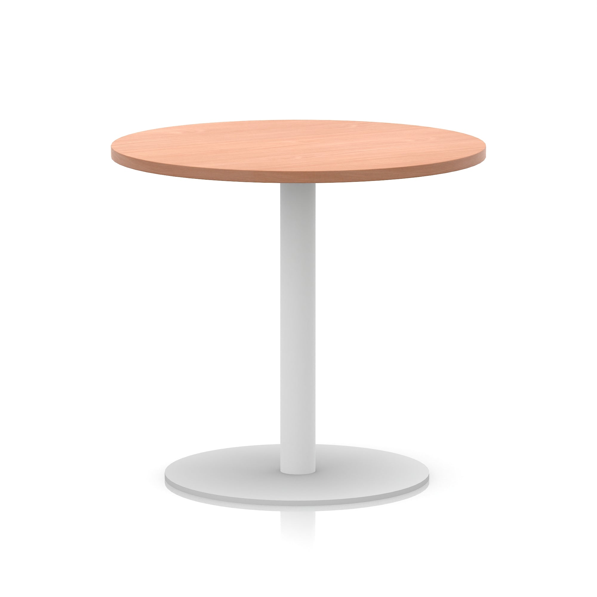 Italia Round Poseur Table with White Leg, Multiple Colours, 600–1200mm Widths, Two Heights, Durable MFC, Self-Assembly, 10 Year Warranty – Modern Office Meeting Table