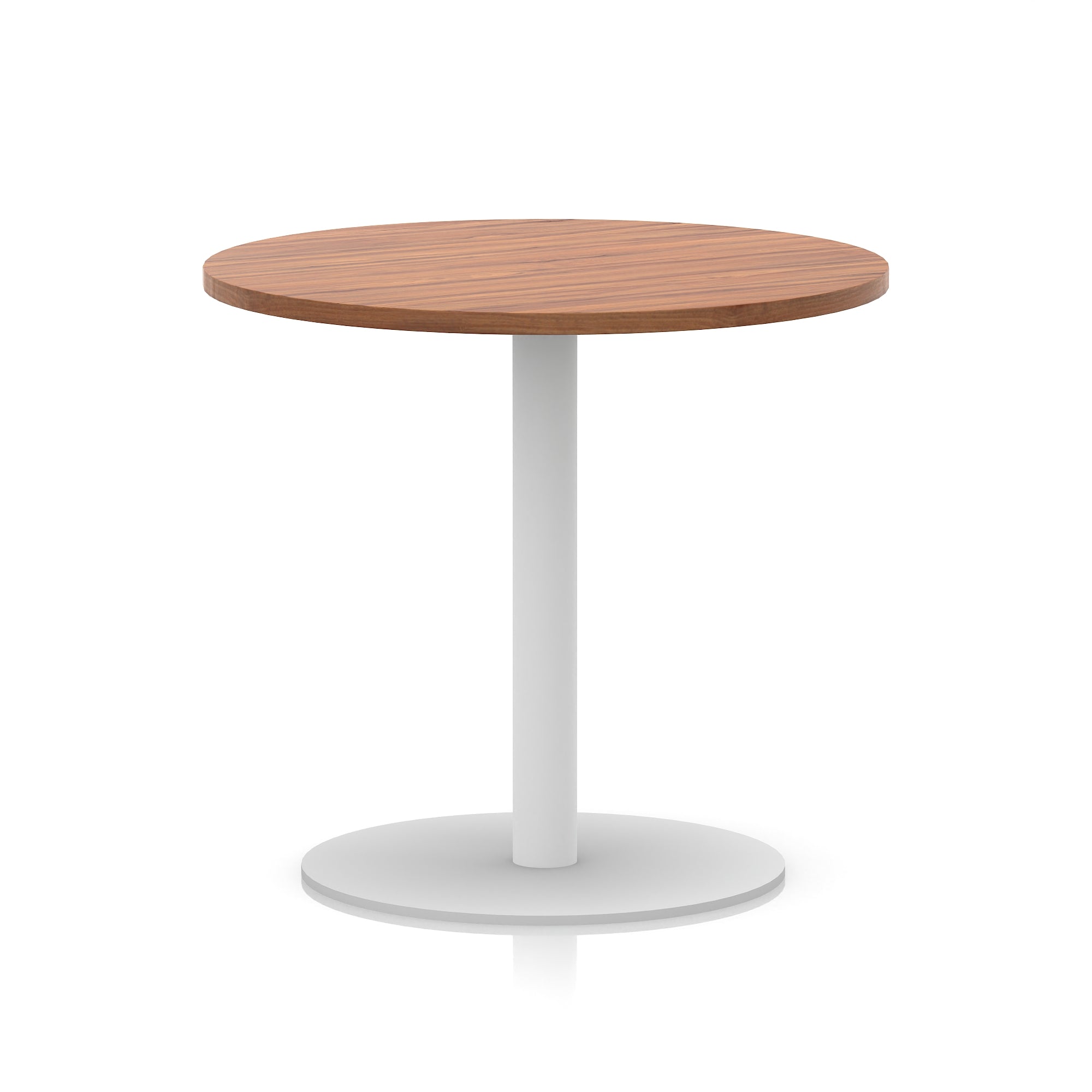 Italia Round Poseur Table with White Leg, Multiple Colours, 600–1200mm Widths, Two Heights, Durable MFC, Self-Assembly, 10 Year Warranty – Modern Office Meeting Table