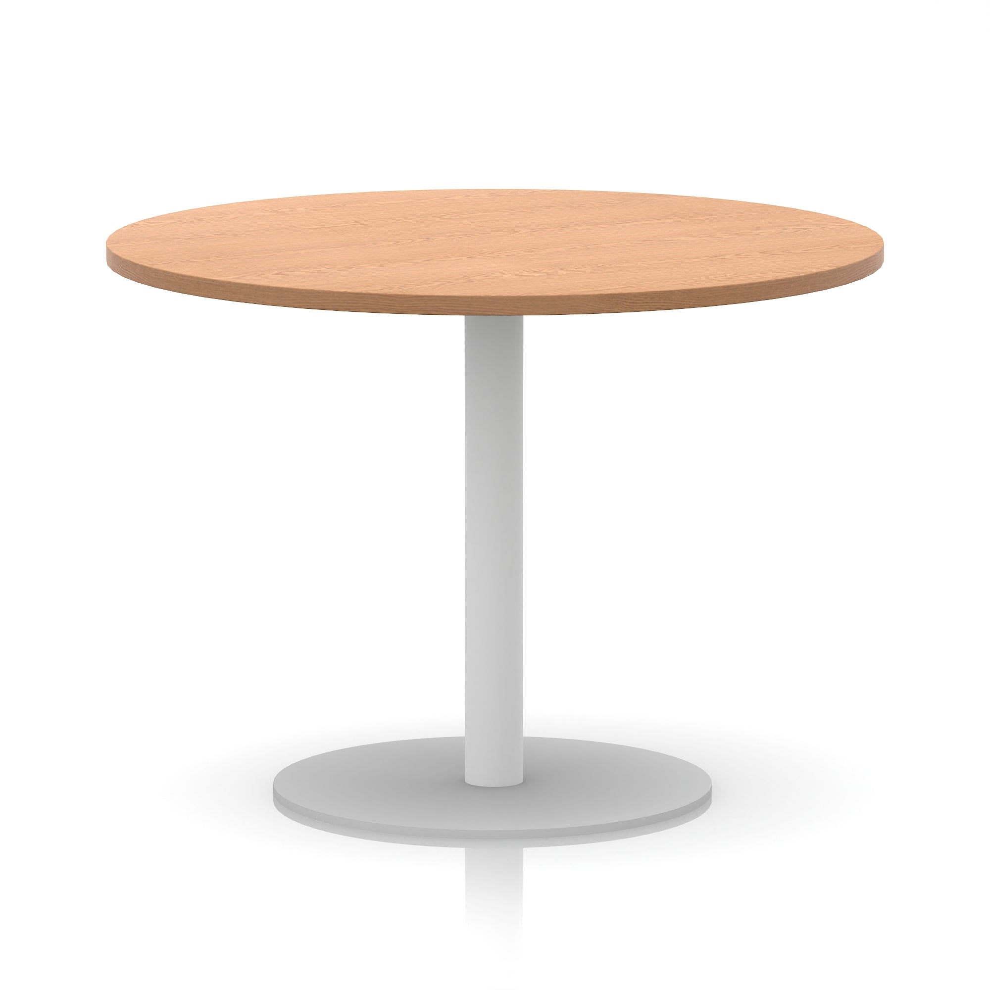 Italia Round Poseur Table with White Leg, Multiple Colours, 600–1200mm Widths, Two Heights, Durable MFC, Self-Assembly, 10 Year Warranty – Modern Office Meeting Table