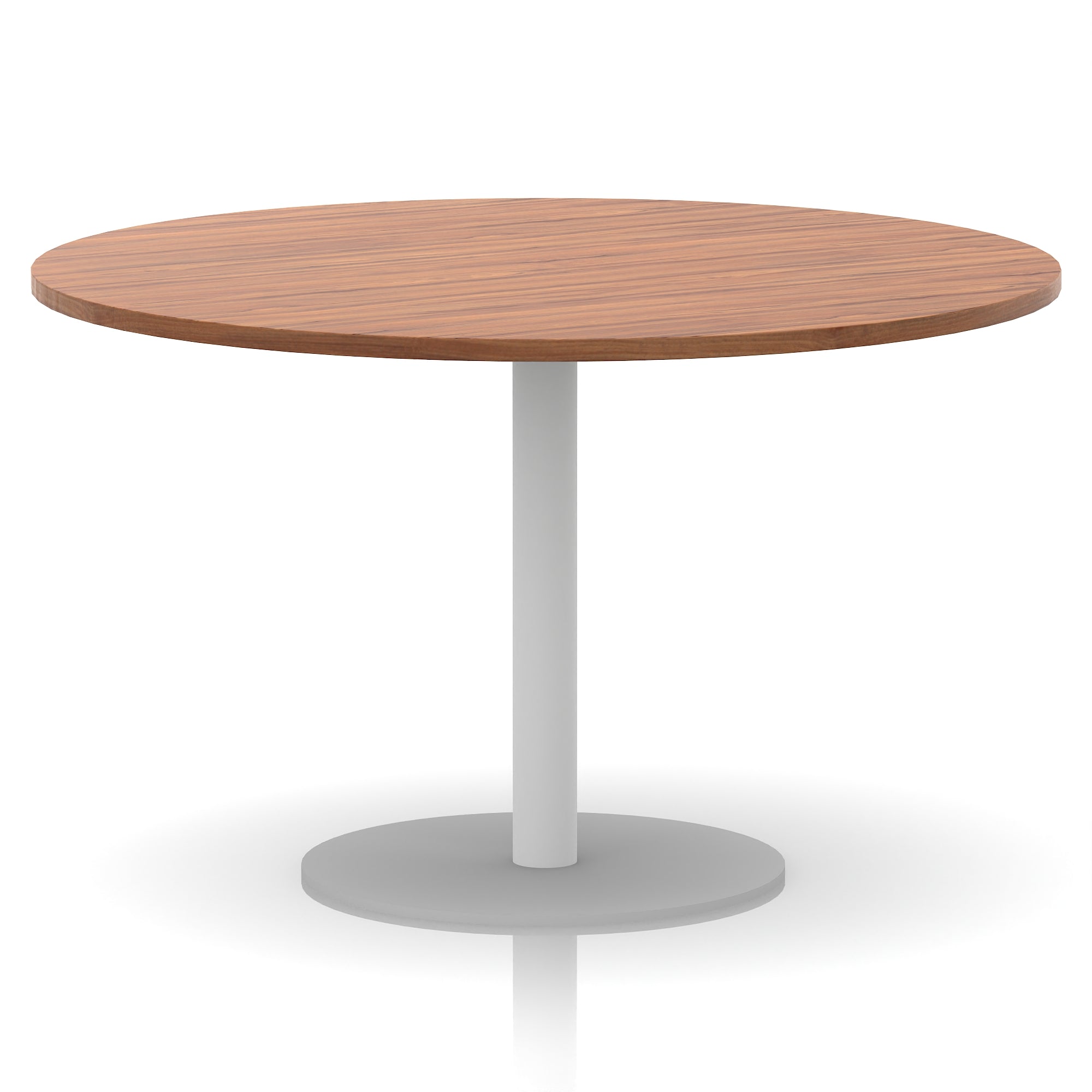 Italia Round Poseur Table with White Leg, Multiple Colours, 600–1200mm Widths, Two Heights, Durable MFC, Self-Assembly, 10 Year Warranty – Modern Office Meeting Table