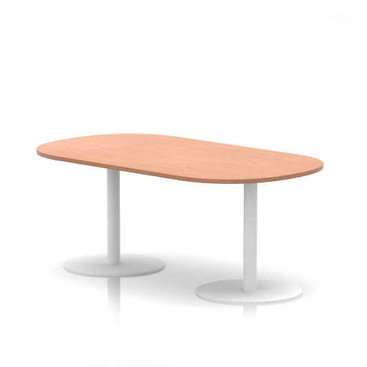 Italia Boardroom Table with White Legs, 1800–2400mm Width, Multiple Colours, Durable MFC, 10 Year Warranty, Self-Assembly – Modern Office Conference Meeting Table